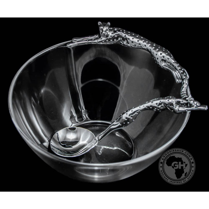 Dish 200mm Lying &amp; Sauce Ladle Set - Cheetah Africa Collection - Diana Carmichael