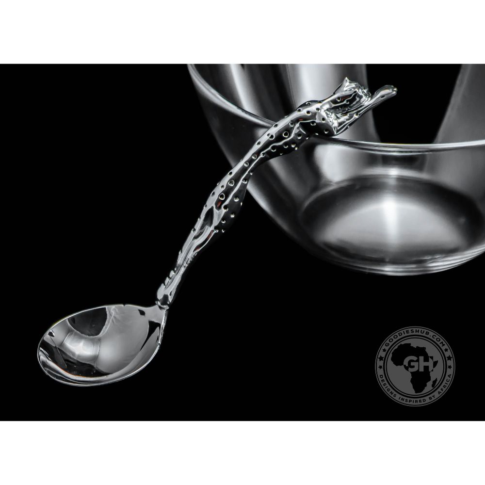 Dish 200mm Lying &amp; Sauce Ladle Set - Cheetah Africa Collection - Diana Carmichael