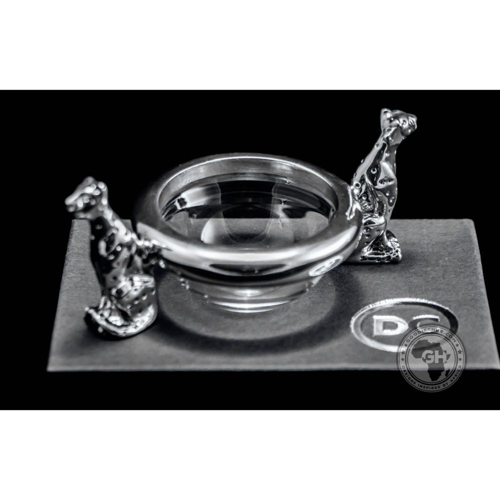 Dish 60mm Double Sitting Cheetah - Cheetah Africa Collection - Diana Carmichael