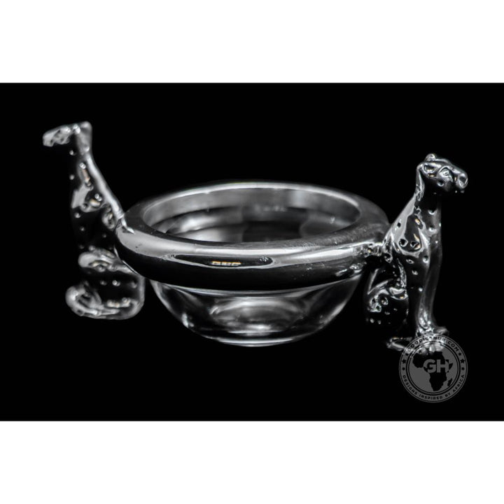 Dish 60mm Double Sitting Cheetah - Cheetah Africa Collection - Diana Carmichael