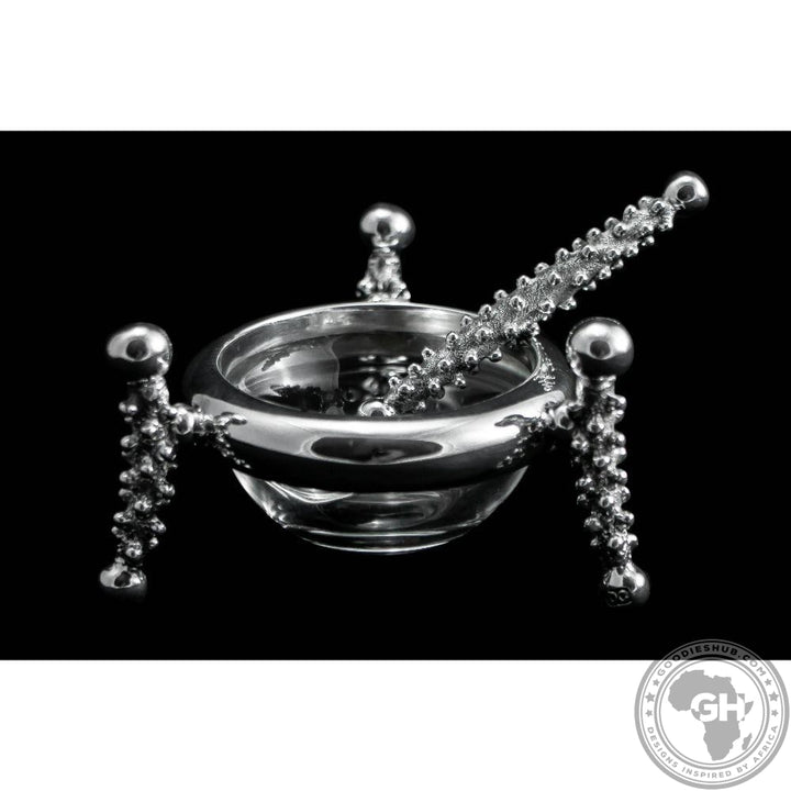 Dish 60mm &amp; Salt Spoon Set - Studded Collection - Diana Carmichael