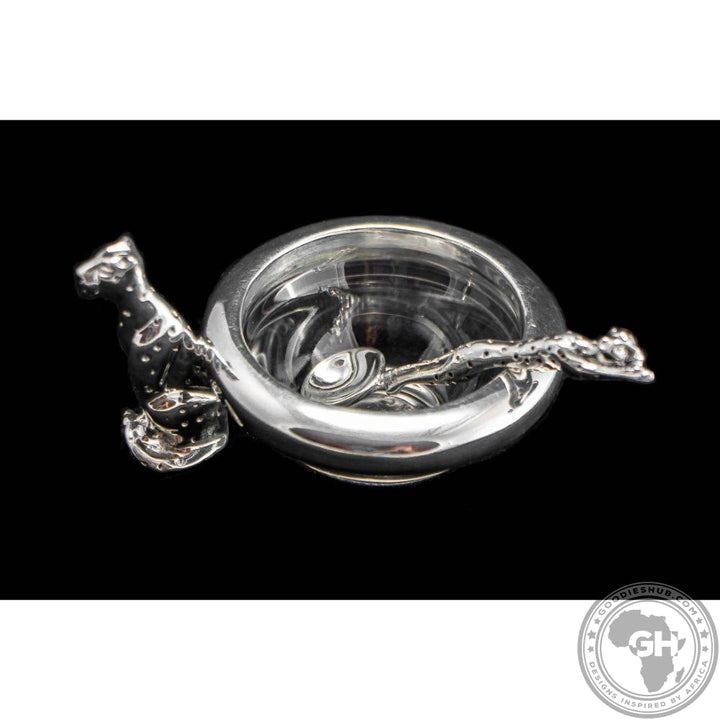 Dish 60mm Single &amp; salt spoon Set - Cheetah Africa Collection - Diana Carmichael
