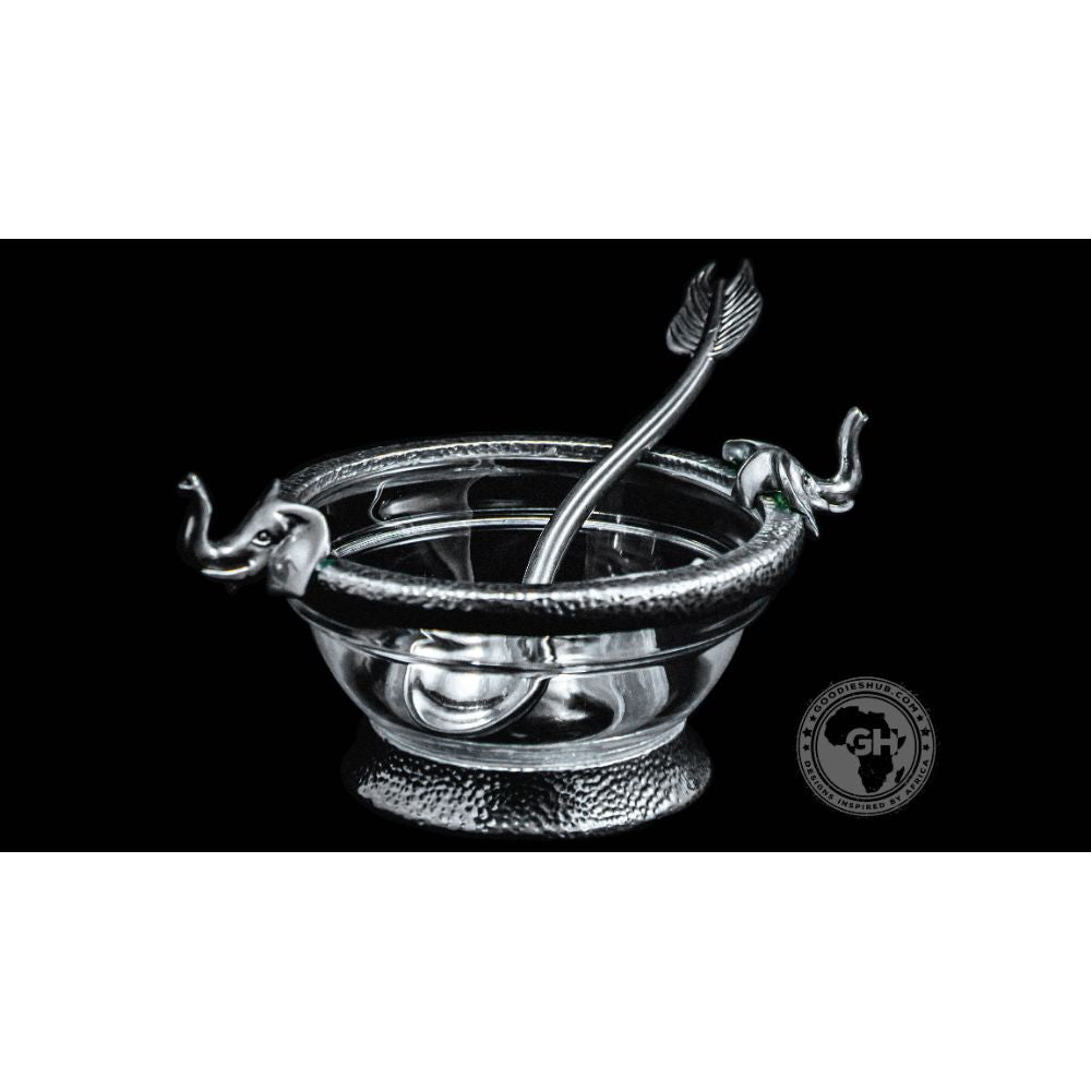 Elephant Sugar Bowl &amp; Spoon - Earthangel