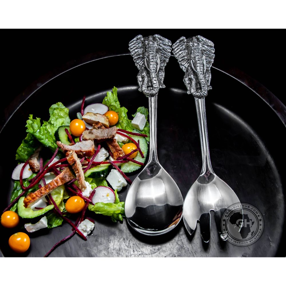 Elephant Head Salad Servers - Earthangel