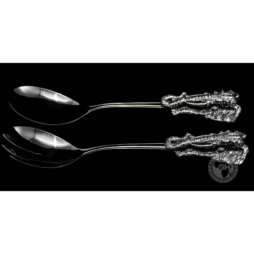 Elephant Head Salad Servers - Earthangel