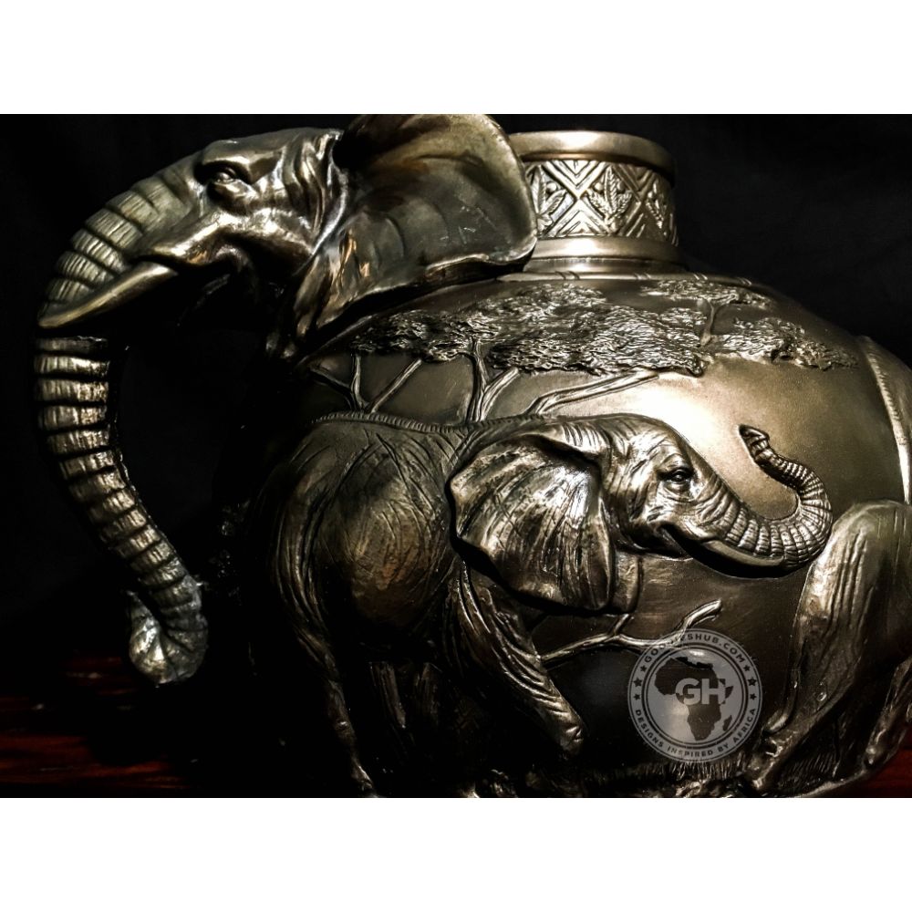 Elephant Vase - Bronze