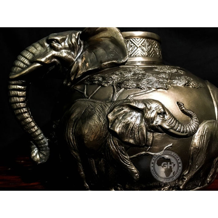 Elephant Vase - Bronze
