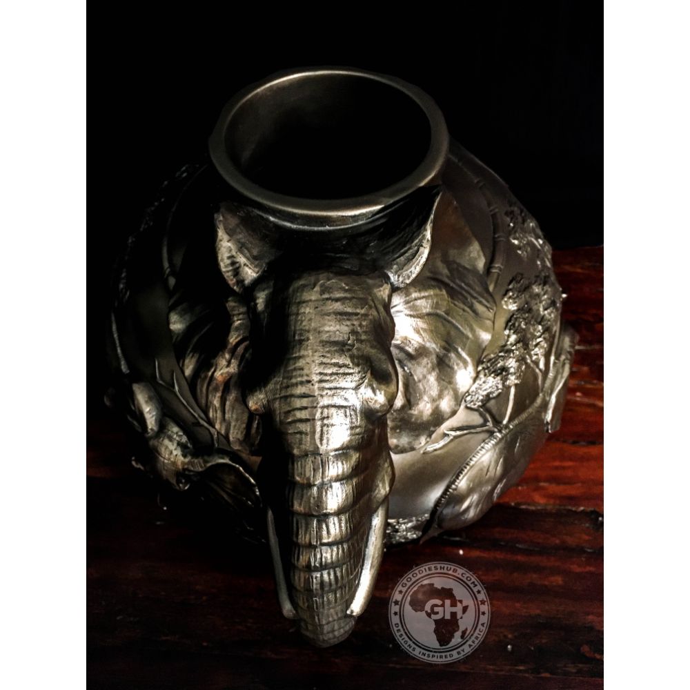 Elephant Vase - Bronze
