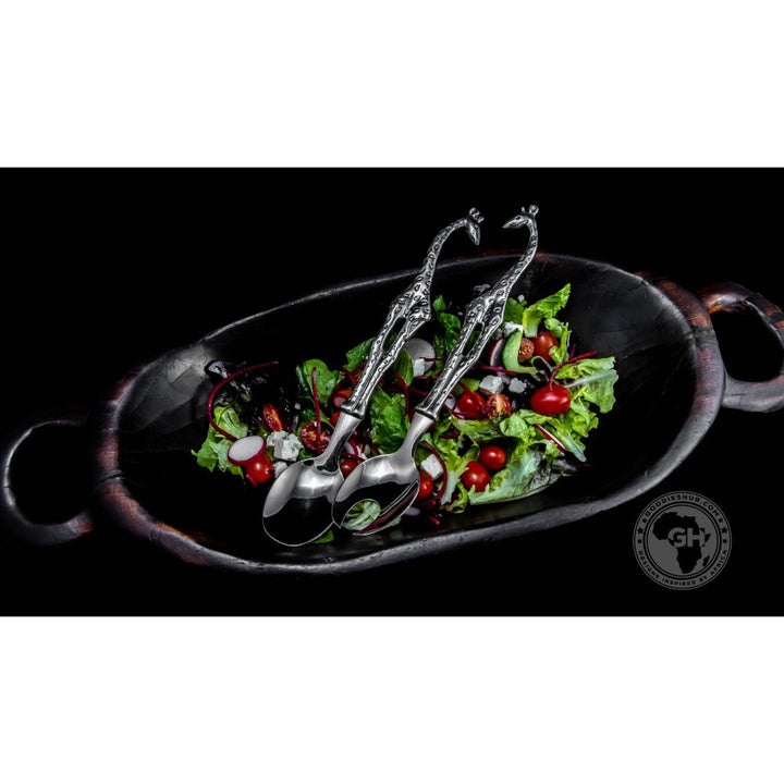 Giraffe Salad Servers Large - Earthangel