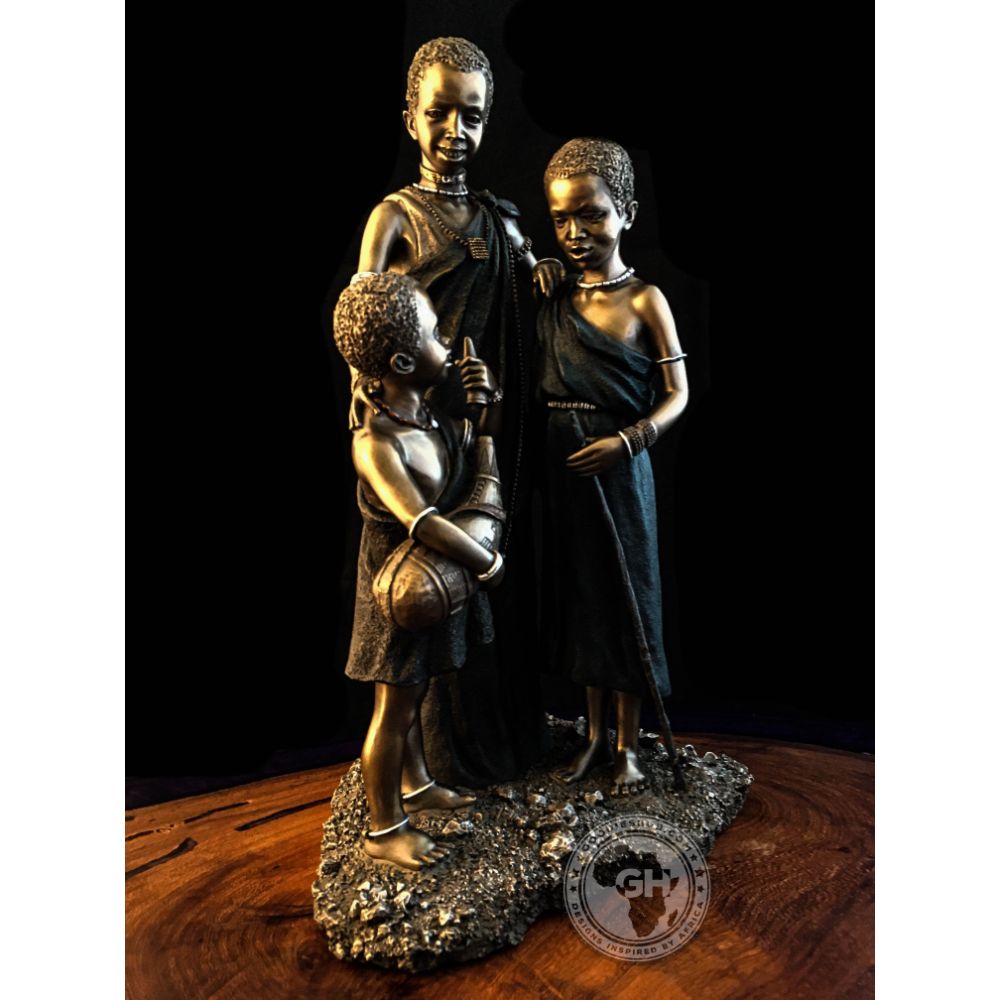 Kesho Morani African Figurine Bronze Sculpture