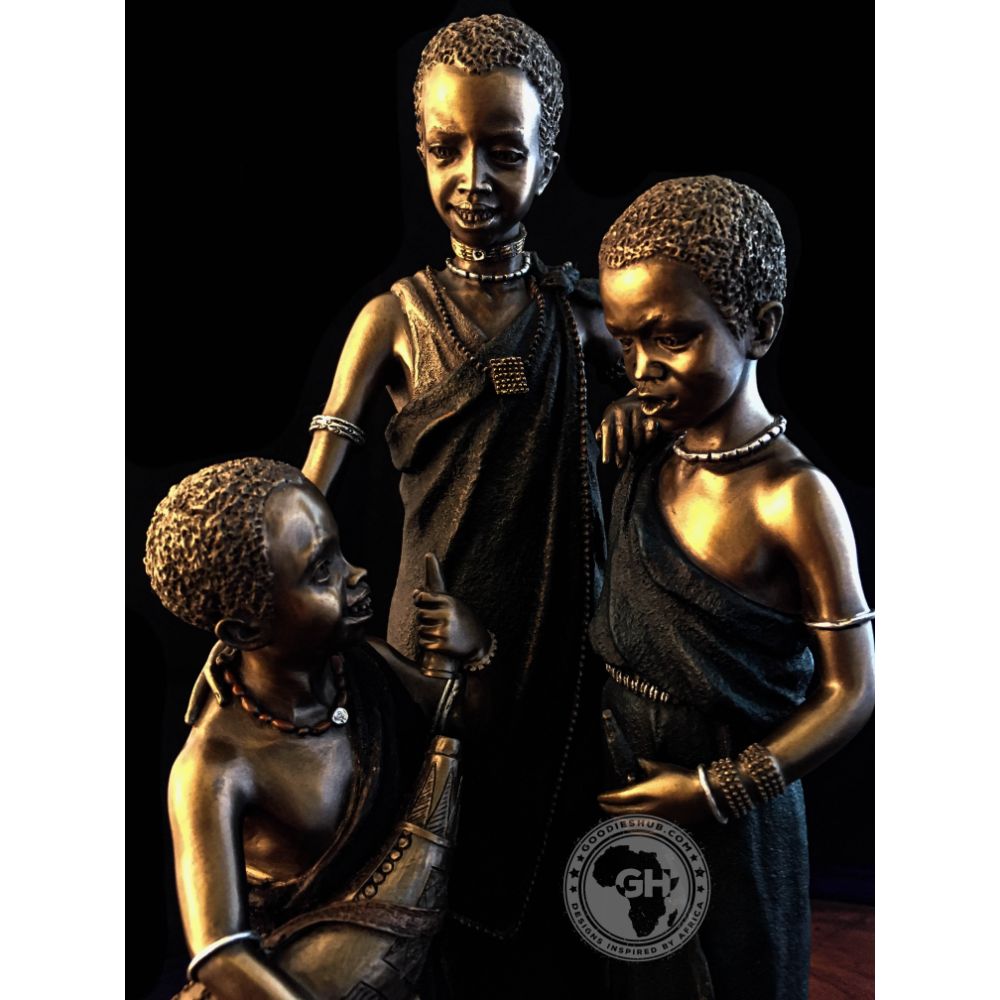 Kesho Morani African Figurine Bronze Sculpture