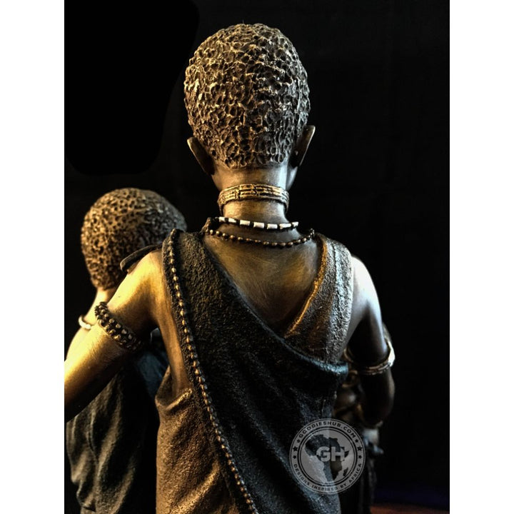 Kesho Morani African Figurine Bronze Sculpture