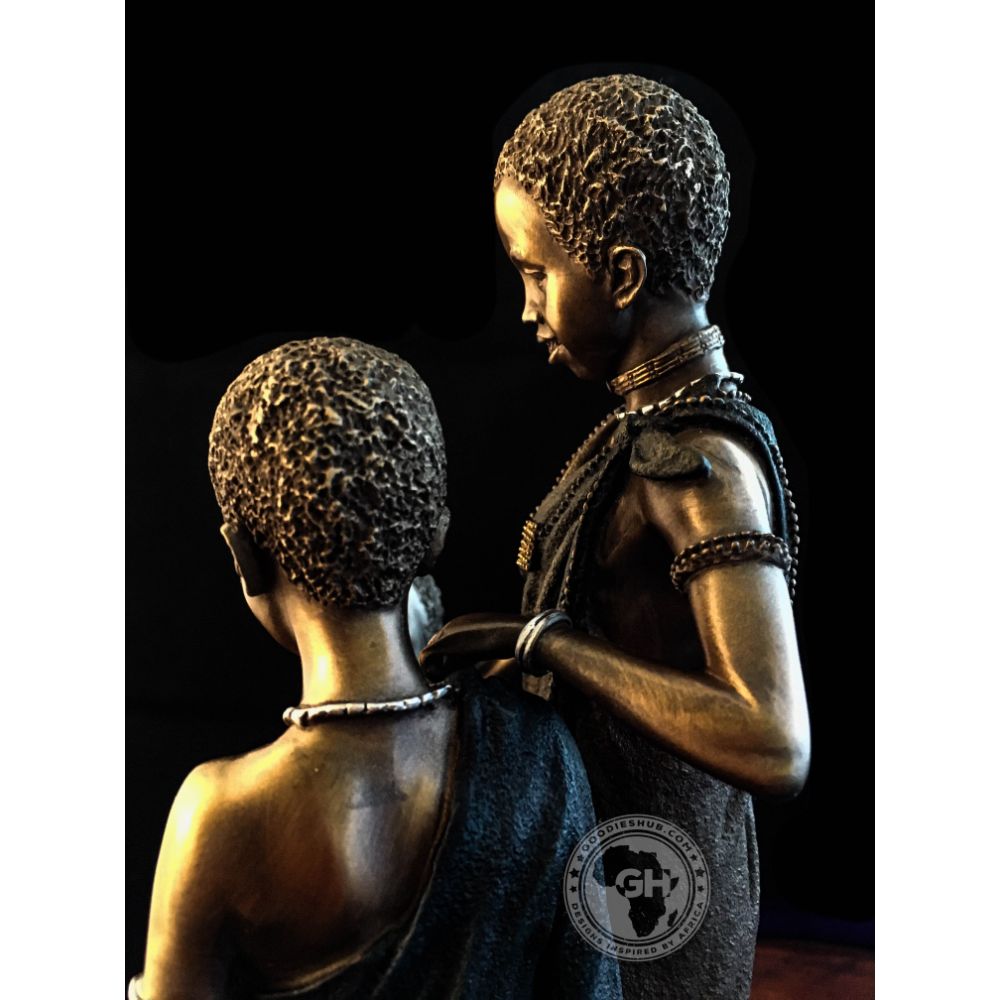 Kesho Morani African Figurine Bronze Sculpture