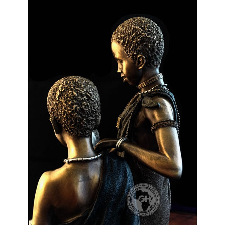 Kesho Morani African Figurine Bronze Sculpture