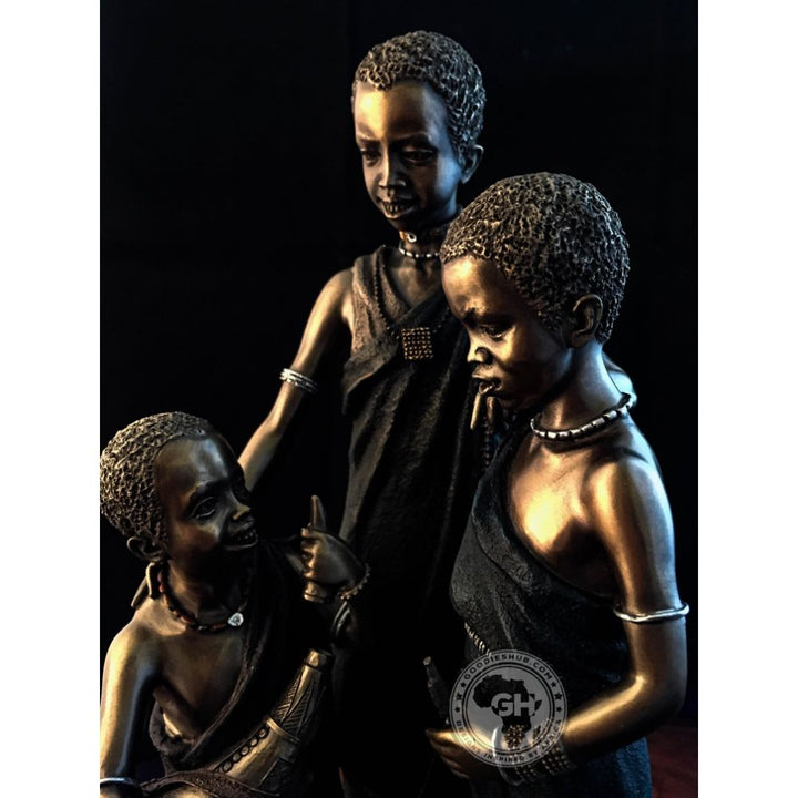 Kesho Morani African Figurine Bronze Sculpture