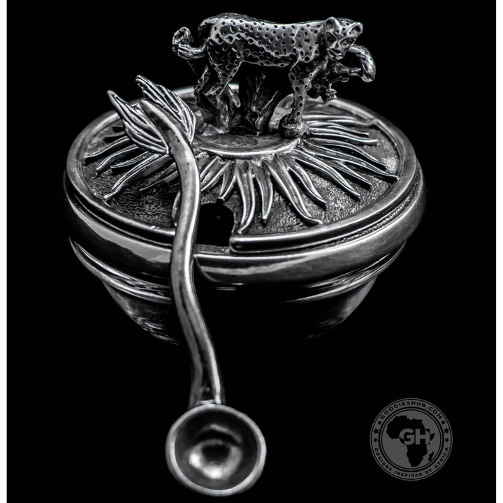 Leopard Lid Bowl And Spoon - Earthangel