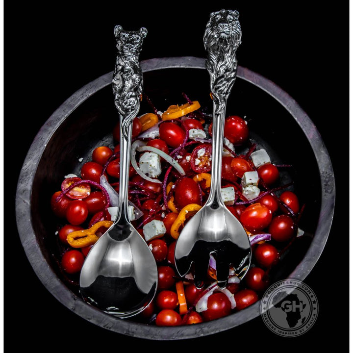 Lion Salad Servers - Earthangel