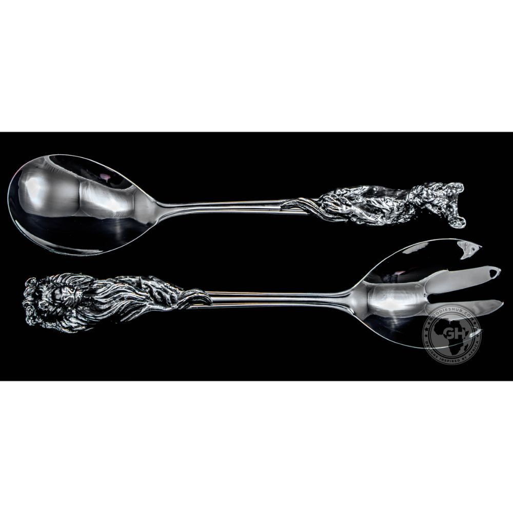 Lion Salad Servers - Earthangel