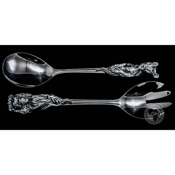 Lion Salad Servers - Earthangel