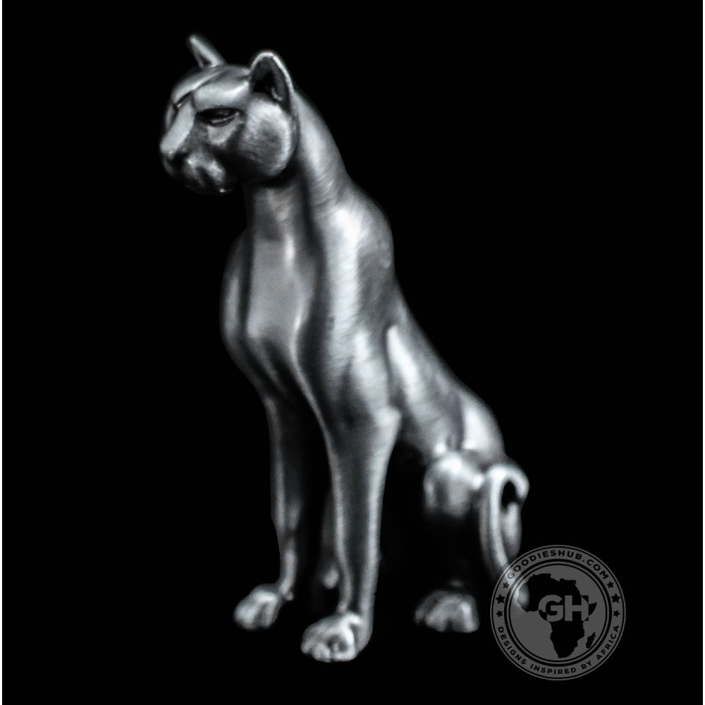 Lioness sitting Pewter Sculpture