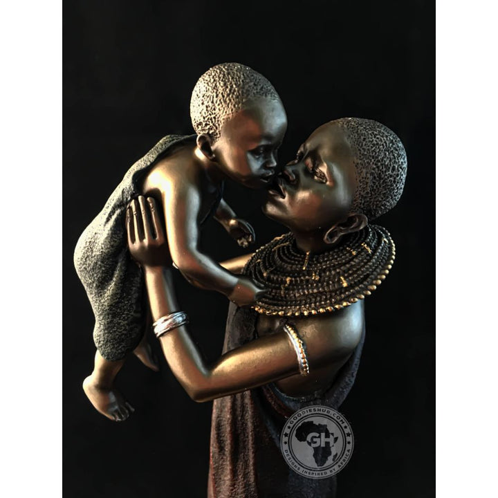 Mathee African Figurine Bronze Sculpture