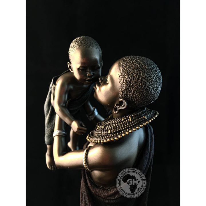 Mathee African Figurine Bronze Sculpture