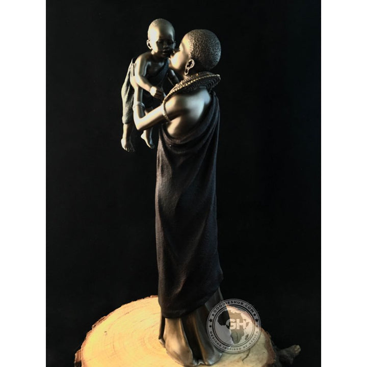Mathee African Figurine Bronze Sculpture