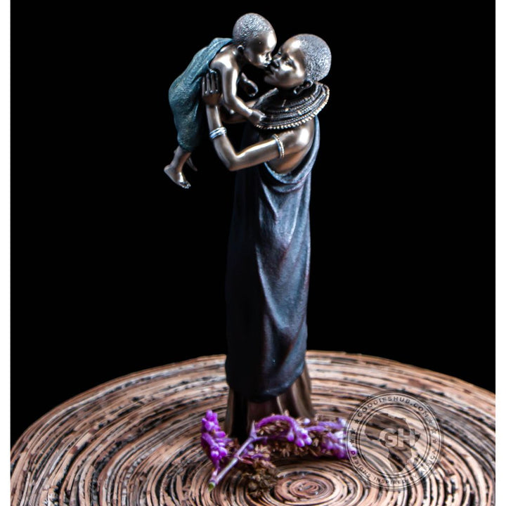 Mathee African Figurine Bronze Sculpture