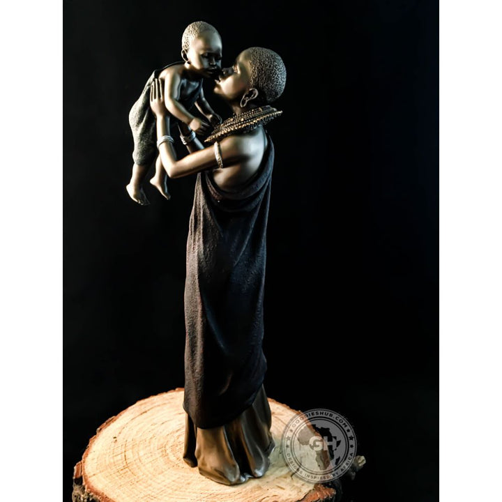 Mathee African Figurine Bronze Sculpture