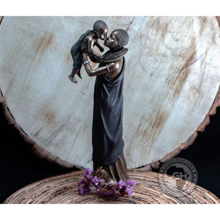 Mathee African Figurine Bronze Sculpture