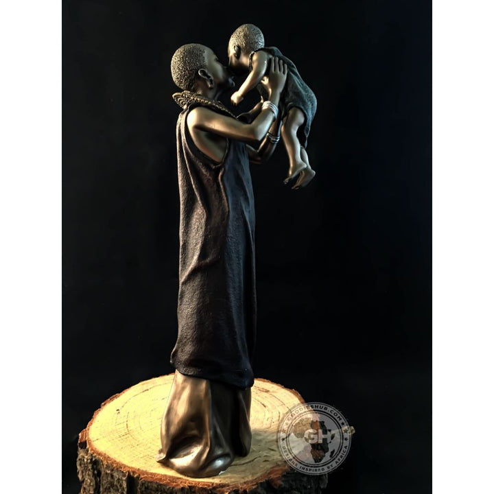 Mathee African Figurine Bronze Sculpture