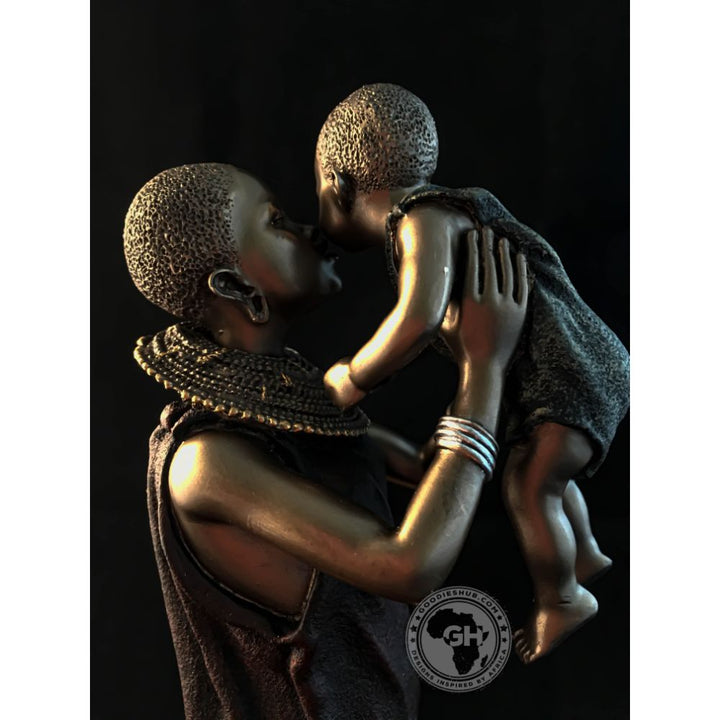 Mathee African Figurine Bronze Sculpture