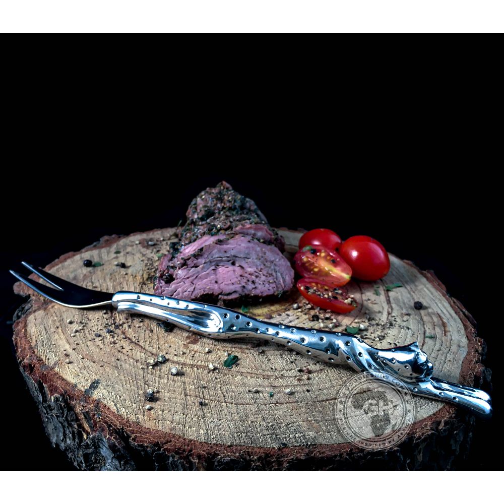 Mini Serving Fork (213mm) - Cheetah Africa Collection - Diana Carmichael