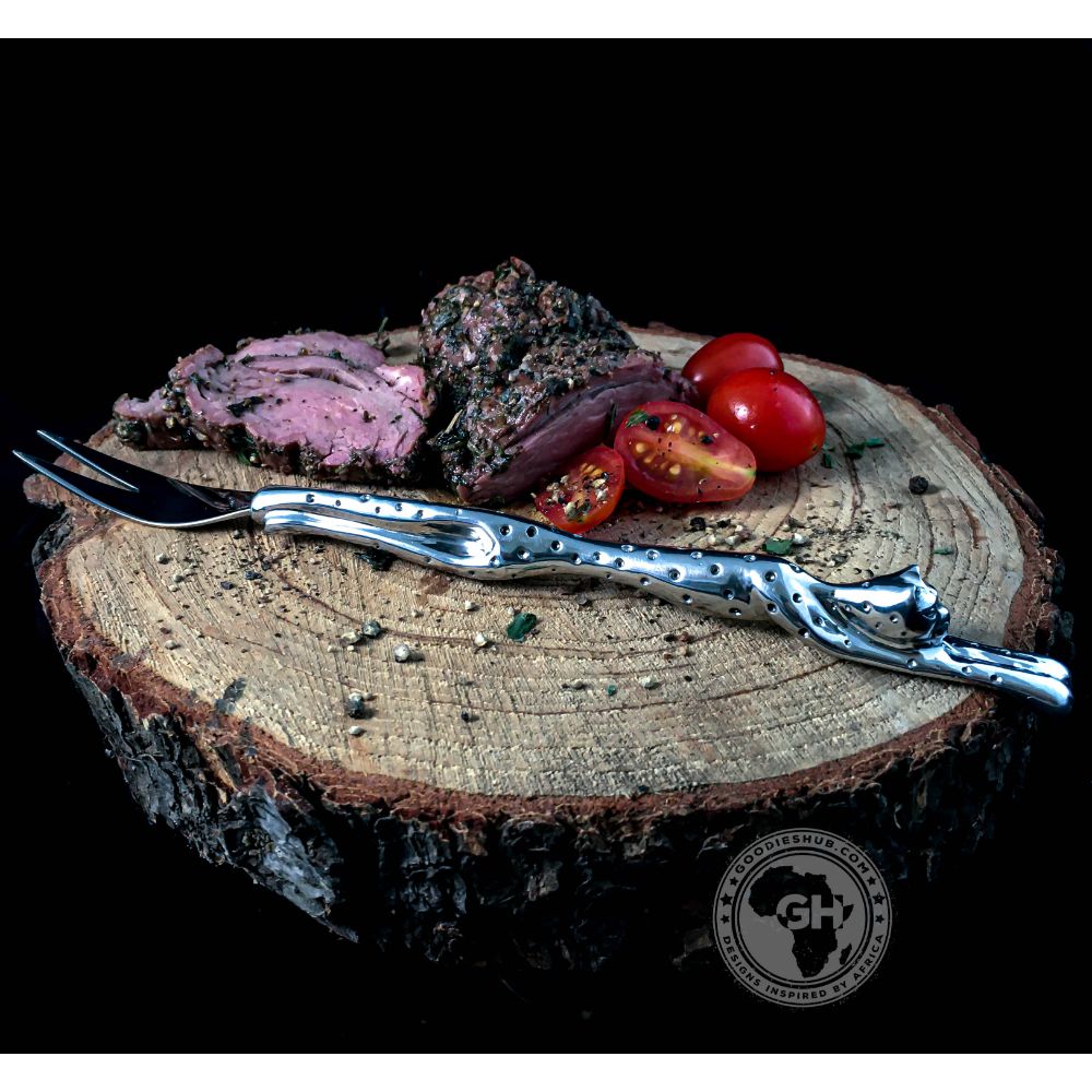 Mini Serving Fork (213mm) - Cheetah Africa Collection - Diana Carmichael