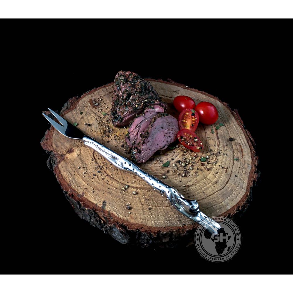 Mini Serving Fork (213mm) - Cheetah Africa Collection - Diana Carmichael