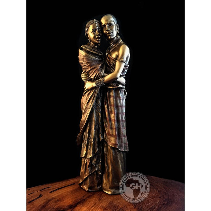 Moja African Figurine Bronze Sculpture