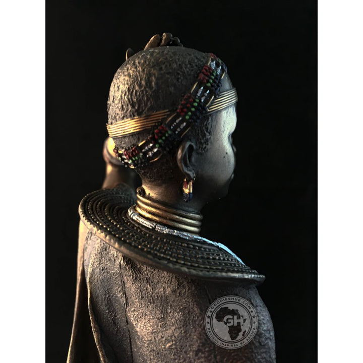 Ndebele Woman African Figurine Bronze Sculpture
