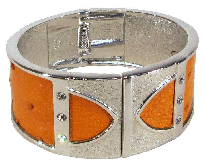Bangle - Ostrich Leather - Tangerine