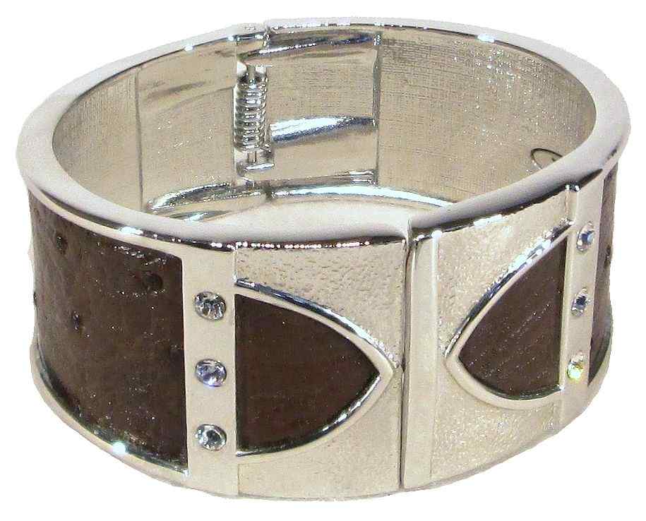 Bangle - Ostrich Leather- Kango Tabac