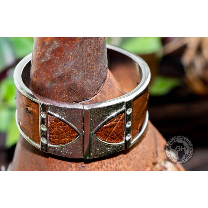 Bangle - Ostrich Leather- Kango Tabac