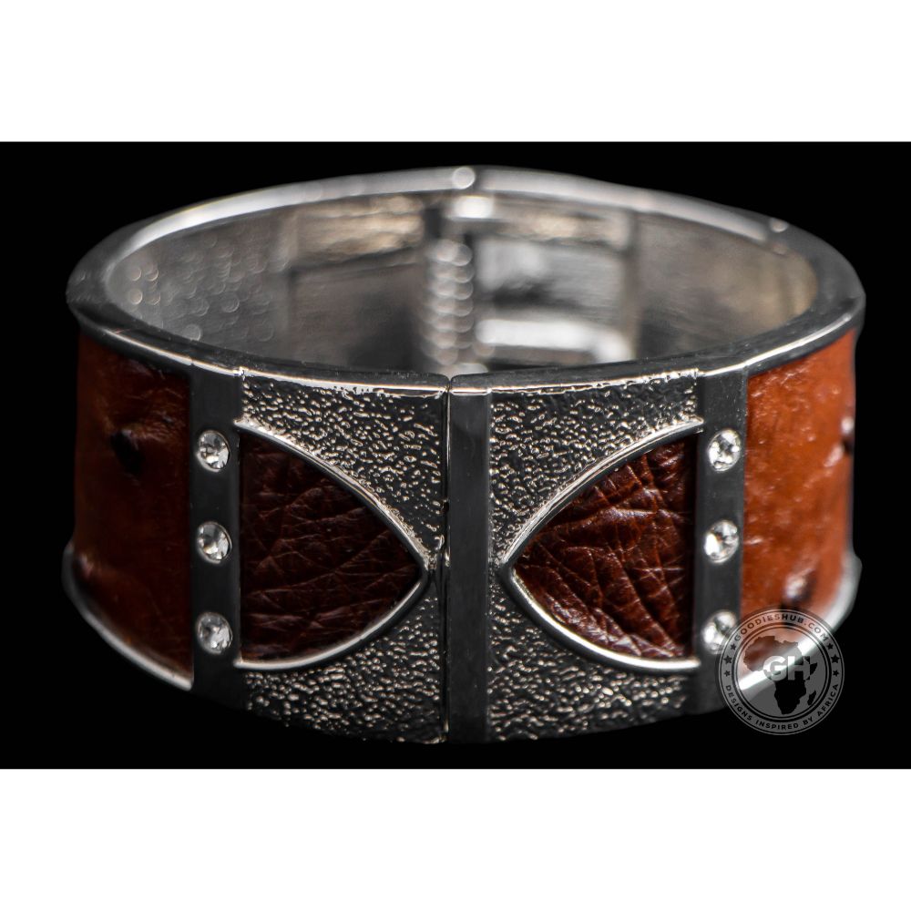Bangle - Ostrich Leather- Kango Tabac