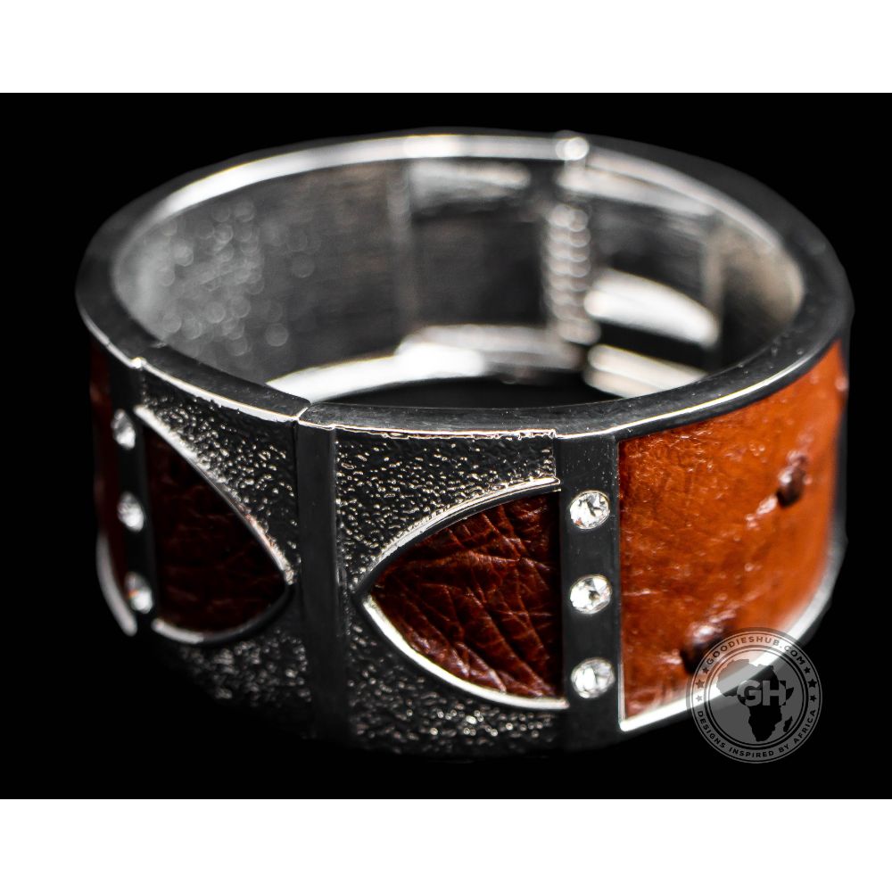 Bangle - Ostrich Leather- Kango Tabac