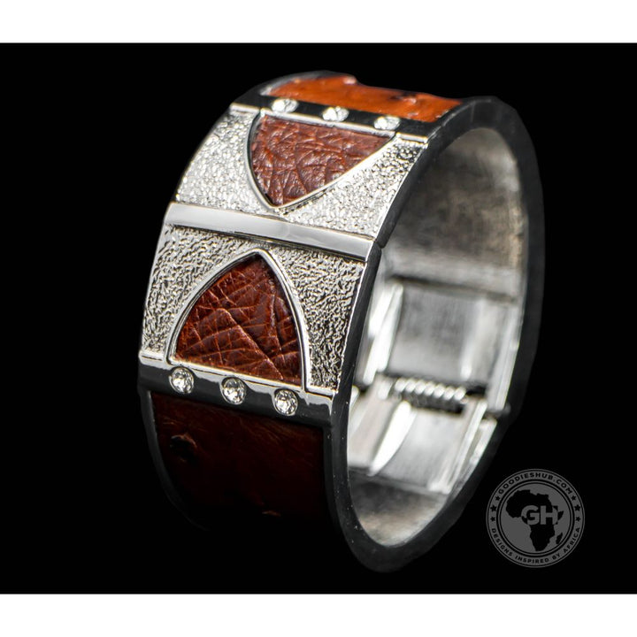 Bangle - Ostrich Leather- Kango Tabac