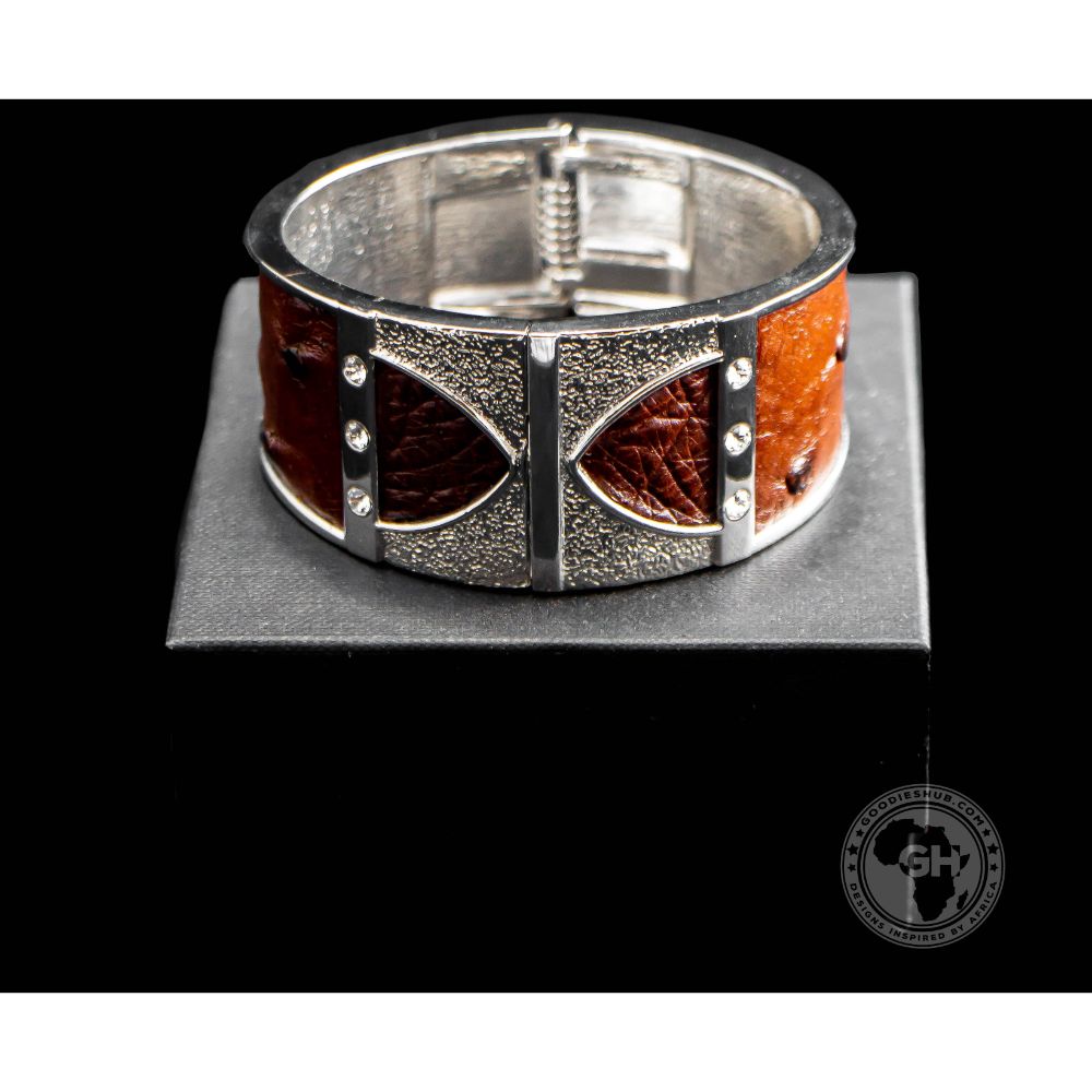 Bangle - Ostrich Leather- Kango Tabac