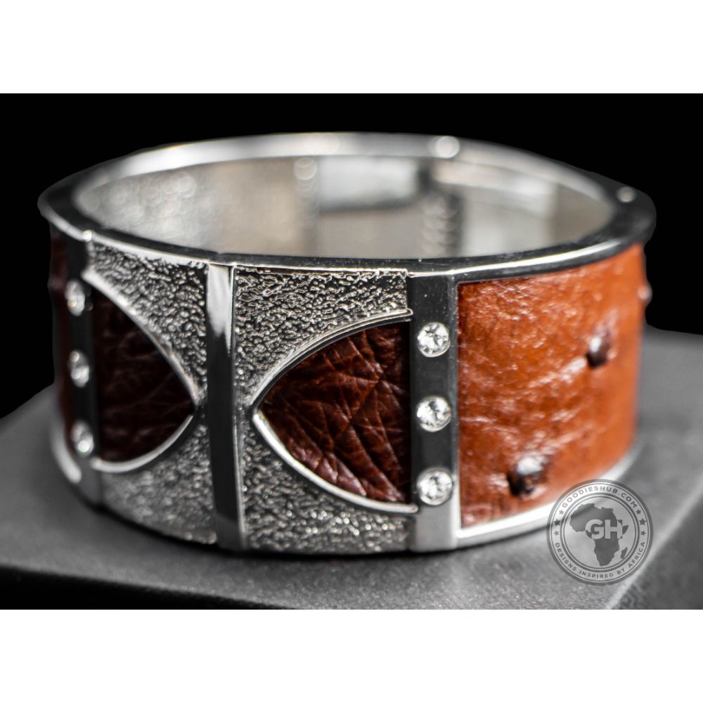 Bangle - Ostrich Leather- Kango Tabac