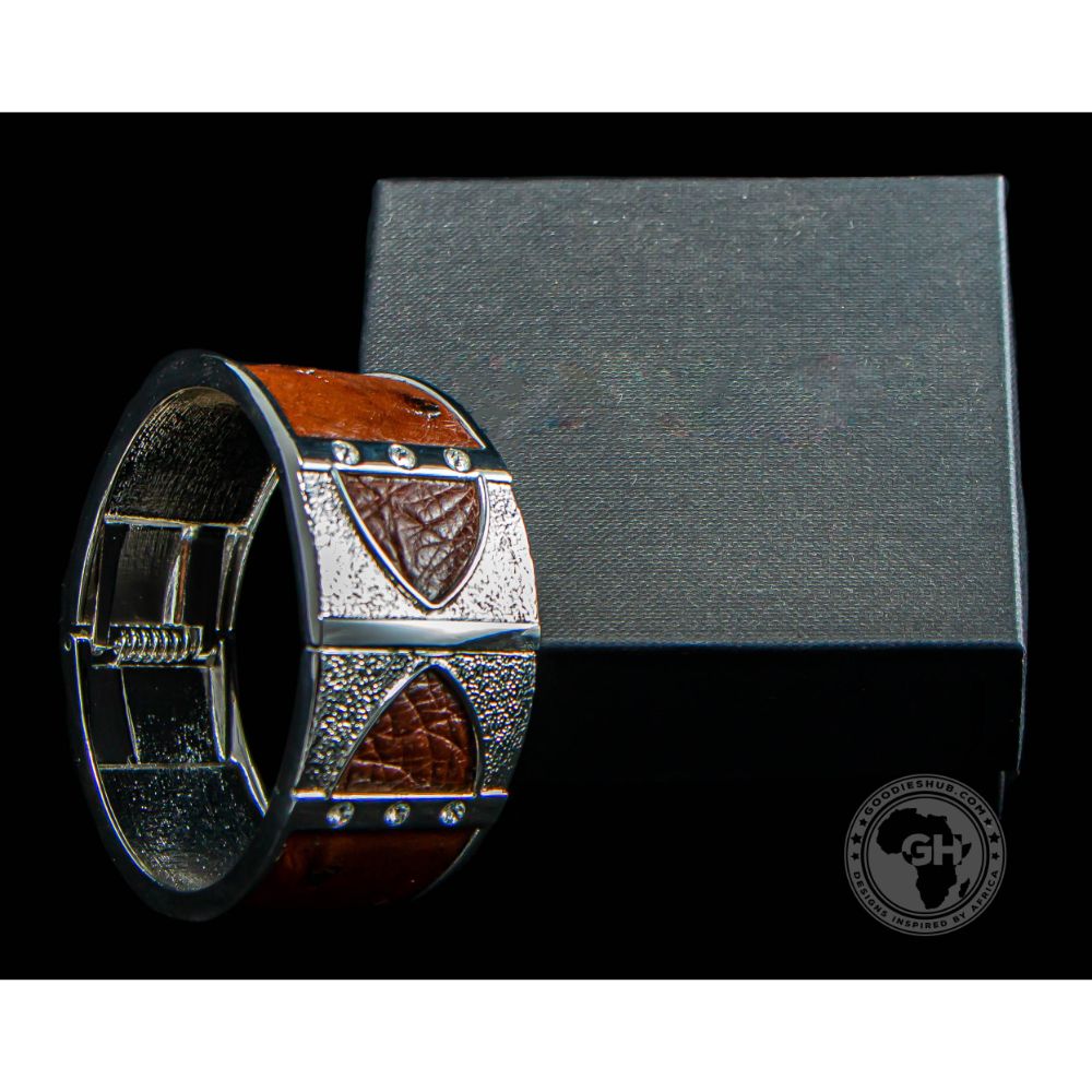 Bangle - Ostrich Leather- Kango Tabac
