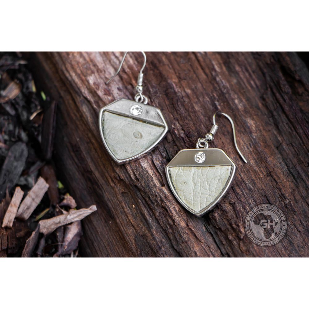 Ostrich Leather Earring - Soia