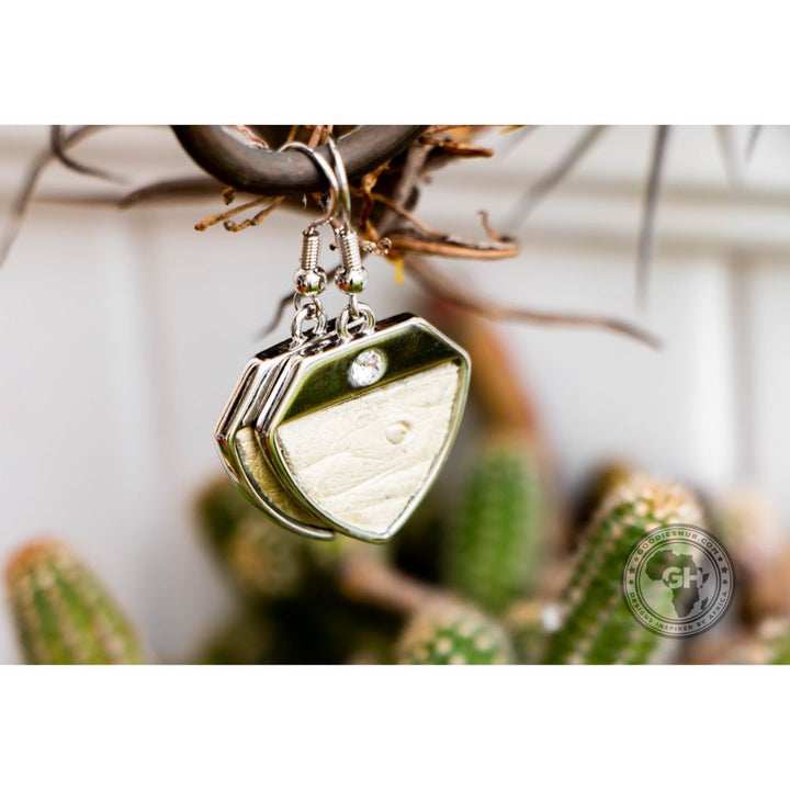 Ostrich Leather Earring - Soia
