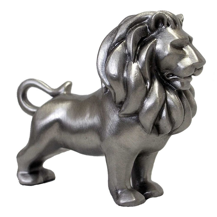 Lion Standing Pewter Sculpture