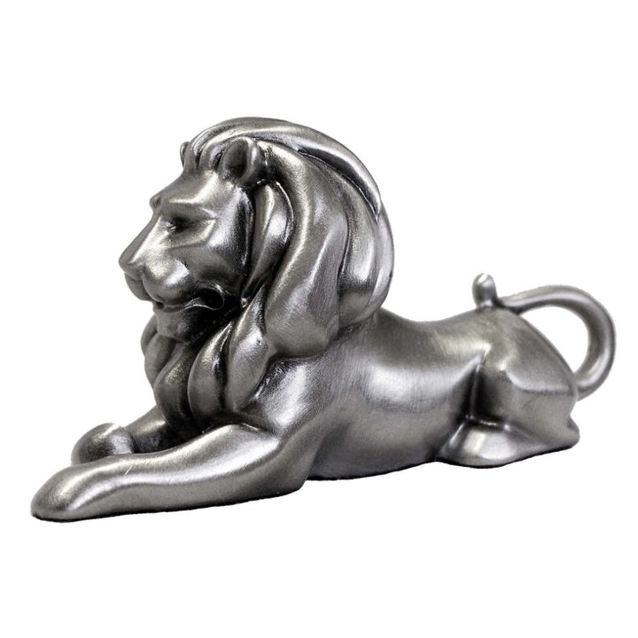 Lion Lying Pewter Sculpture